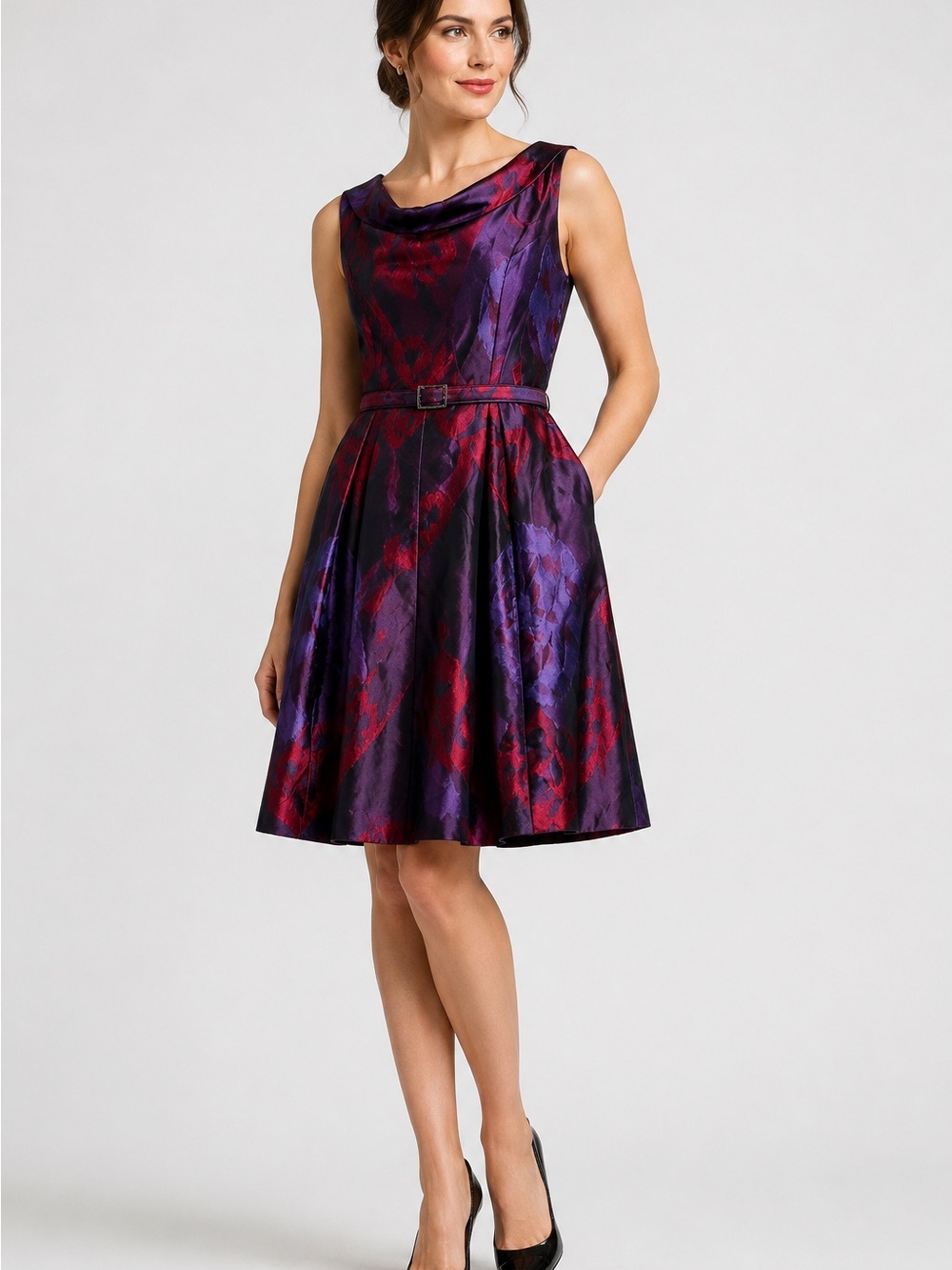 Rickie Freeman Teri Jon Dress 100% Silk Size 8